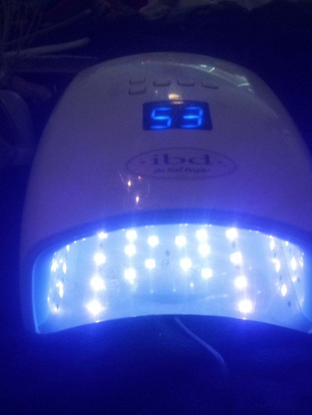 Pro Ibd Rechargeable LED Nail Lamp - Comess With Removable Bottom Plate And Cord